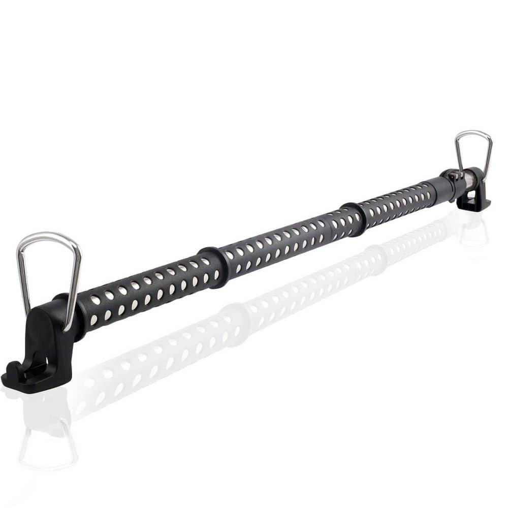 NVNOO 34 in. to 54 in. Adjustable Metal Car Clothes Hanger Bar for Car Trucks SUVs RVs Toad Trippers RVs, Black (1)