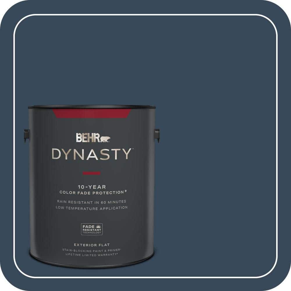 BEHR DYNASTY 1 gal. #570F-7 Midnight Dream Flat Exterior Stain-Blocking Paint & Primer