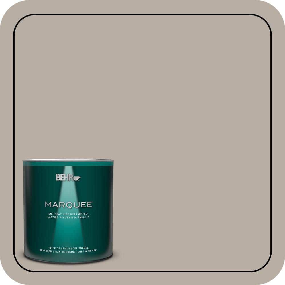 BEHR MARQUEE 1 qt. #T18-08 Off the Grid Semi-Gloss Enamel Interior Paint & Primer
