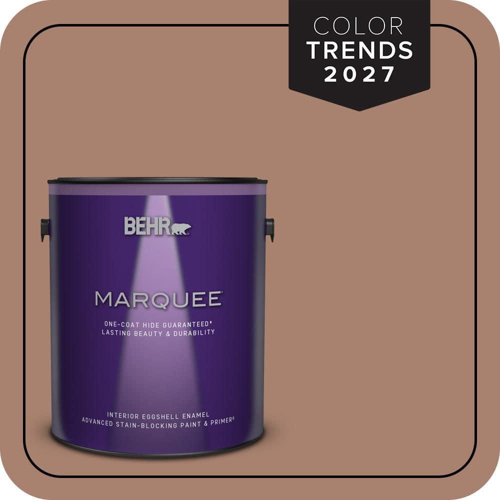 BEHR MARQUEE 1 gal. #S190-5 Cocoa Nutmeg One-Coat Hide Eggshell Enamel Interior Paint & Primer (1)