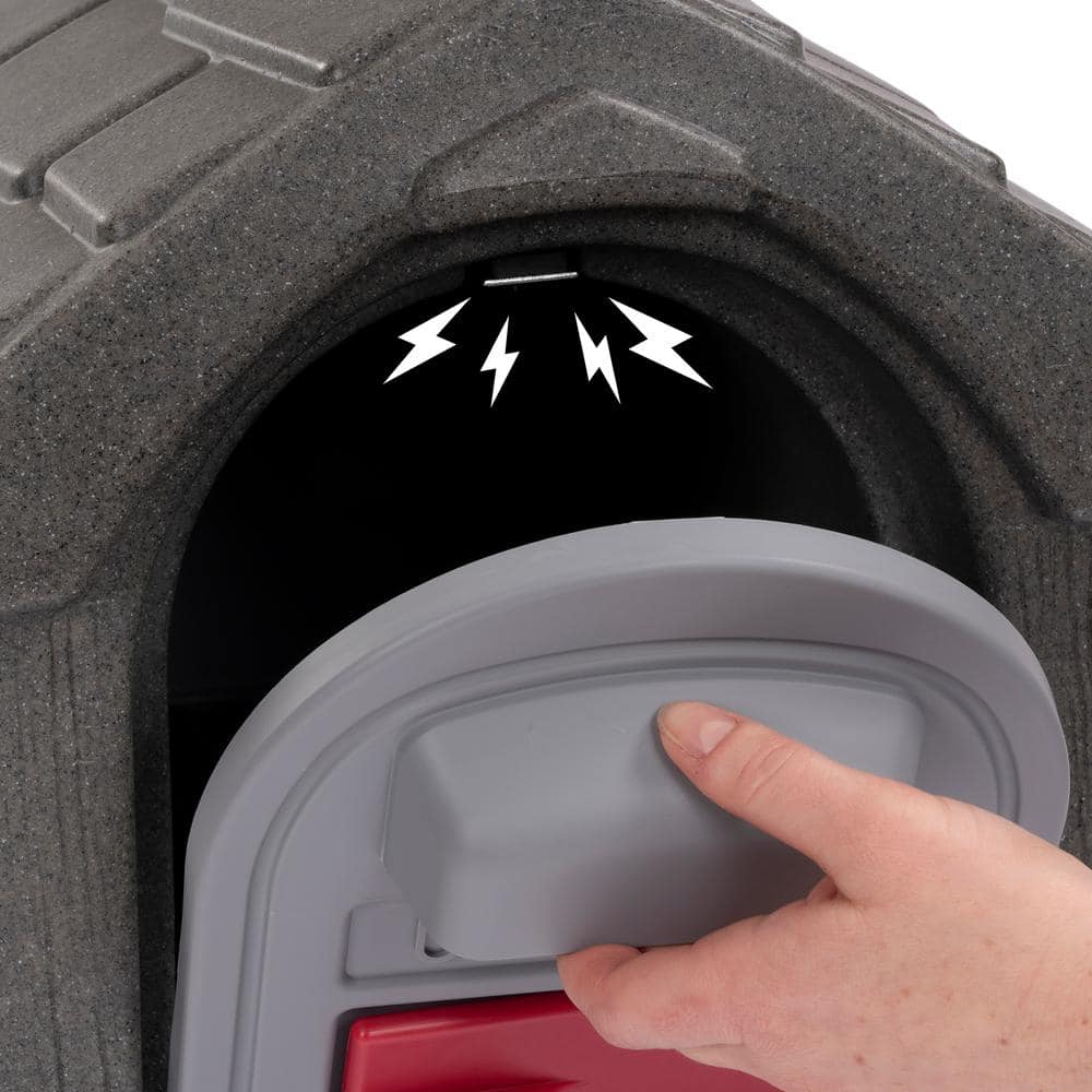 Simplay3 Classic Home Gray Stone / Black Post Mount Mailbox (3)
