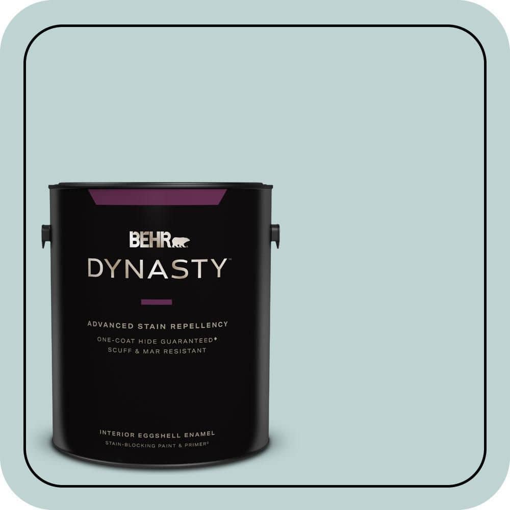 BEHR DYNASTY 1 gal. #500E-3 Rain Washed Eggshell Enamel Interior Stain-Blocking Paint & Primer