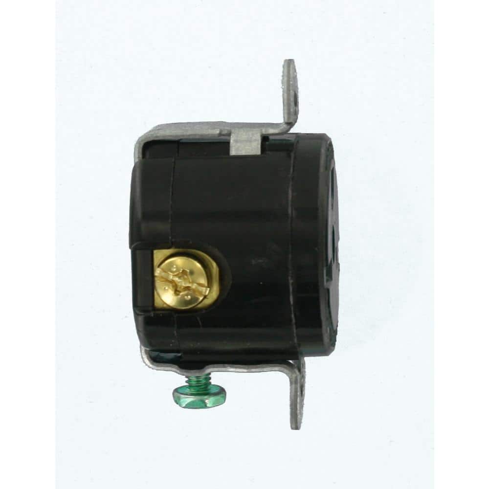 Leviton 15 Amp 250 V NEMA 6-15R Single Outlet/Receptacle, Black (1-Pack) 5658-SS (2)