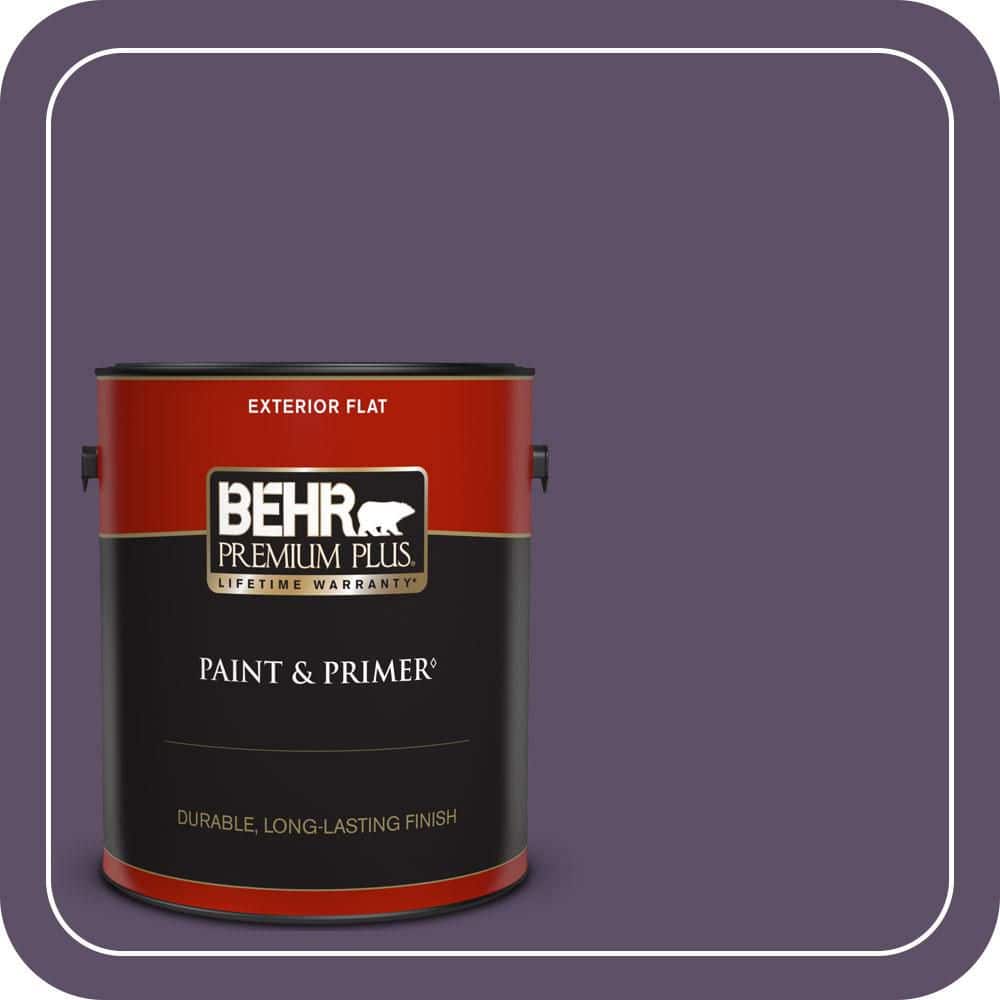 BEHR PREMIUM PLUS 1 gal. #M560-7 Muscat Grape Flat Exterior Paint & Primer