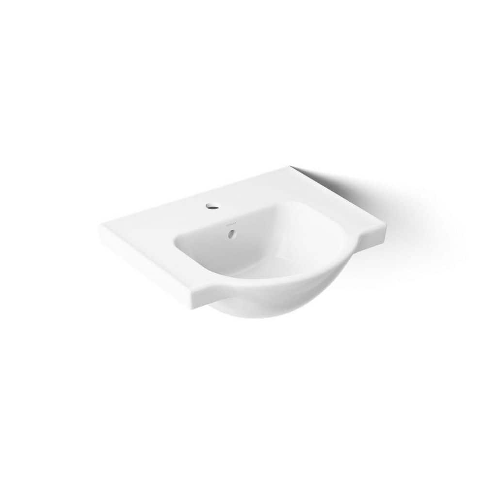KOHLER Veer 21 in. x 18.25 in. Pedestal Bathroom Sink in White Vitreous China (2)