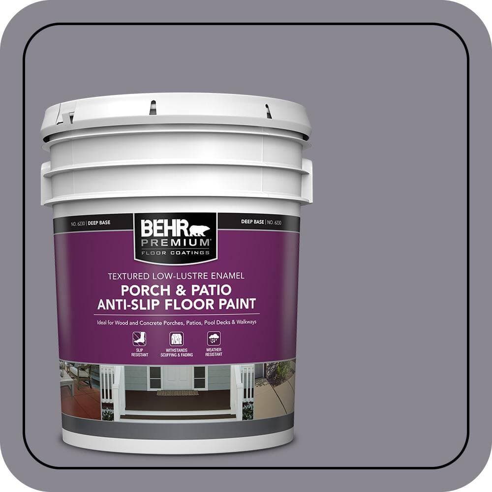 BEHR PREMIUM 5 gal. #N550-5 Box Office Textured Low-Lustre Enamel Interior/Exterior Porch and Patio Anti-Slip Floor Paint