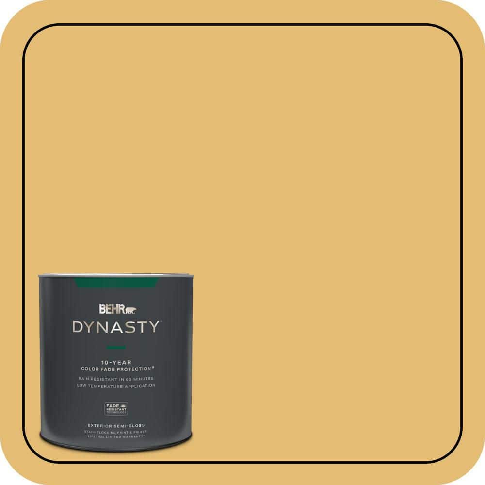 BEHR DYNASTY 1 qt. #PMD-96 Wild Wheat Semi-Gloss Enamel Exterior Stain-Blocking Paint & Primer