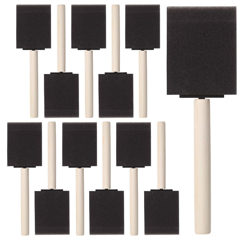 Dracelo 2 in. Foam Paint Brush Set 16-Pack