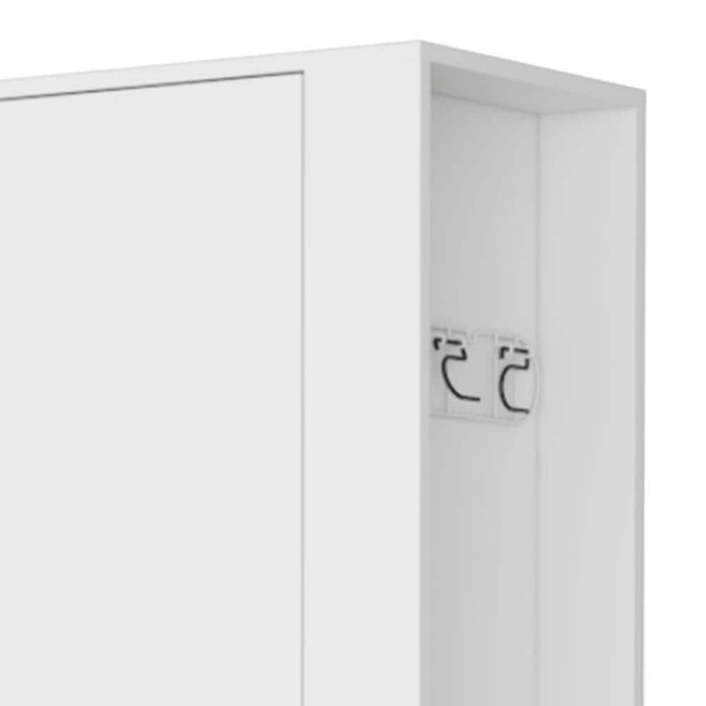 Amucolo 15.7 in. W x 12.3 in. D x 71 in. H White Tall Storage Linen Cabinet, Single Door with Broom Hangers (3)