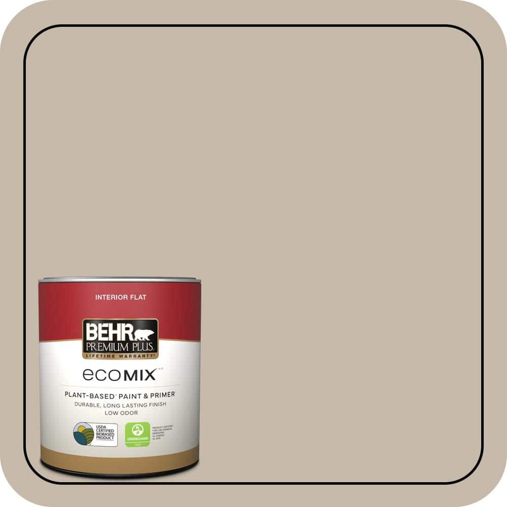 BEHR PREMIUM PLUS 1 qt. #730C-3 Castle Path Flat EcoMix Plant-Based Interior Paint & Primer (1)