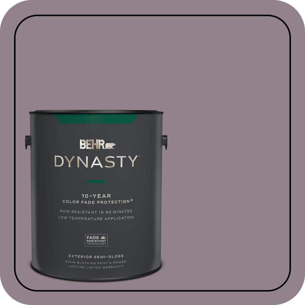 BEHR DYNASTY 1 gal. #N110-4 Gothic Purple Semi-Gloss Enamel Exterior Stain-Blocking Paint & Primer