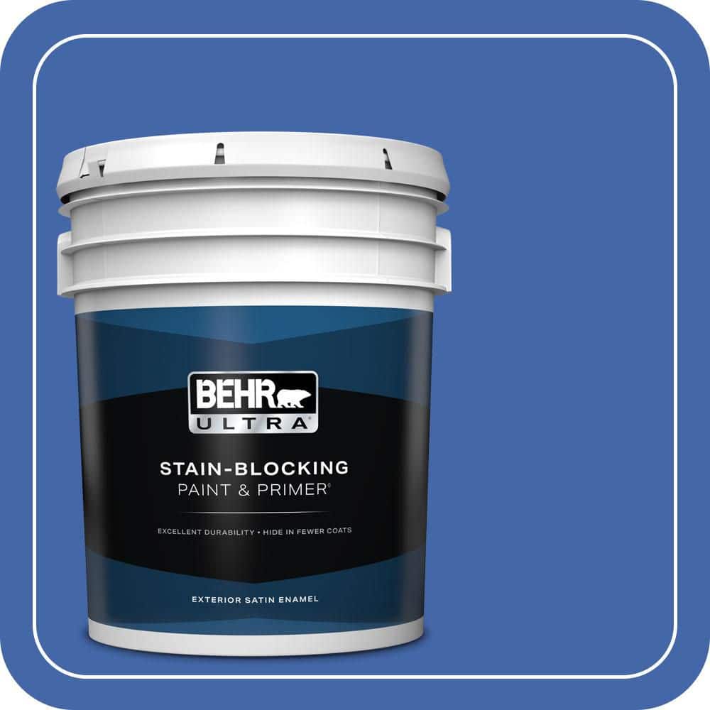 BEHR ULTRA 5 gal. #P530-6 Indigo Batik Satin Enamel Exterior Paint & Primer