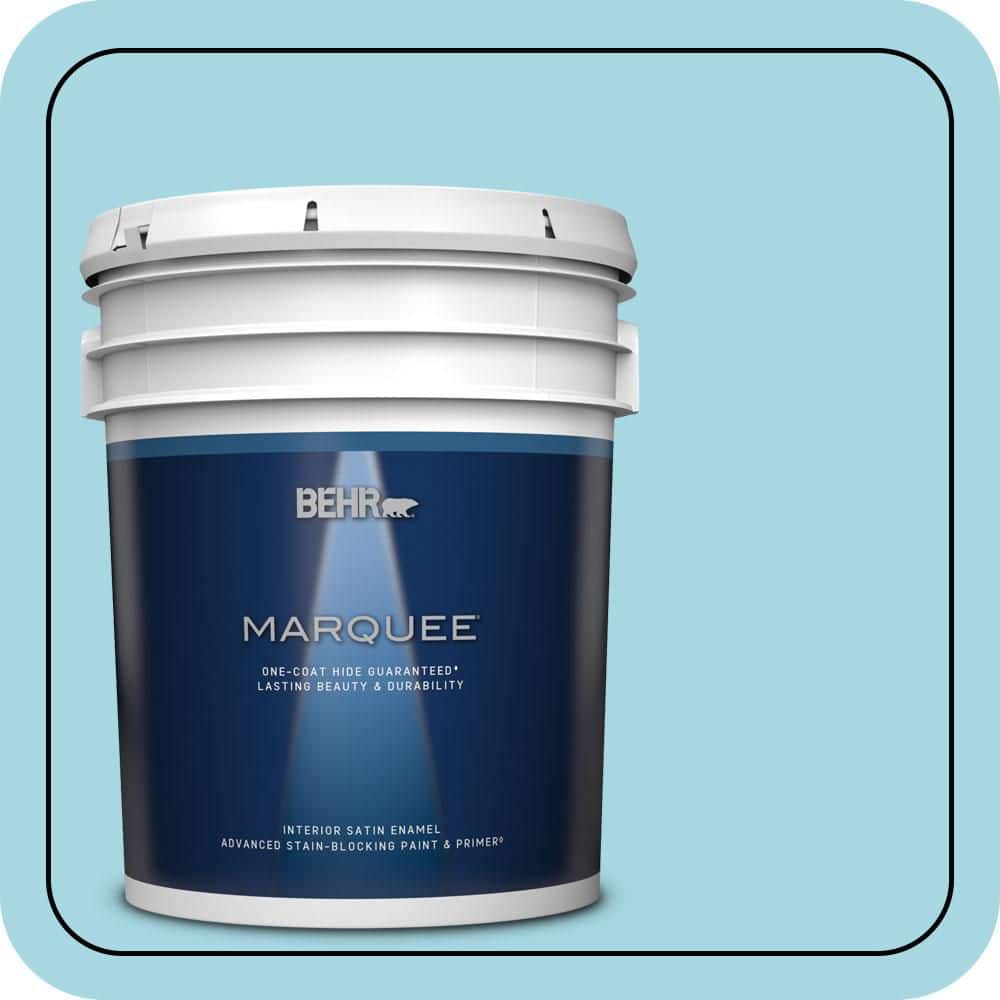 BEHR MARQUEE 5 gal. #530C-3 Winsome Hue Satin Enamel Interior Paint & Primer