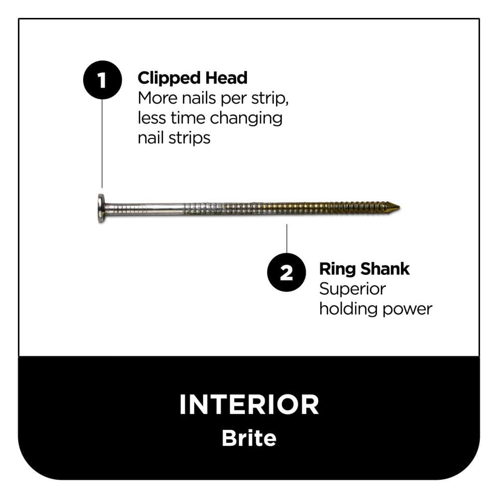 PRO-FIT 3 in. x 0.120 30° Bright Finish Ring Shank Paper Tape Framing Nails (2500-Per Box) (3)