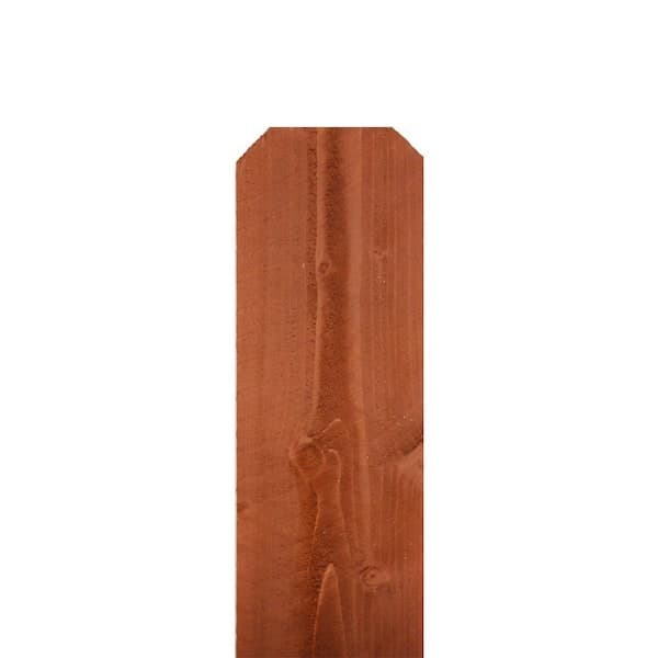 Sierra Pacific Industries 5/8 in. x 5-1/2 in. x 6 ft. Red-Stained Fir Dog-Ear Fence Picket (2)