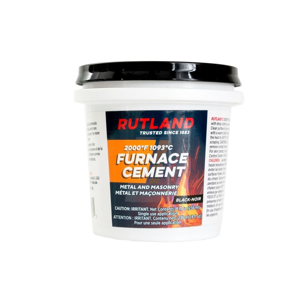 Rutland 8 fl. oz. Black Furnace Cement Tub