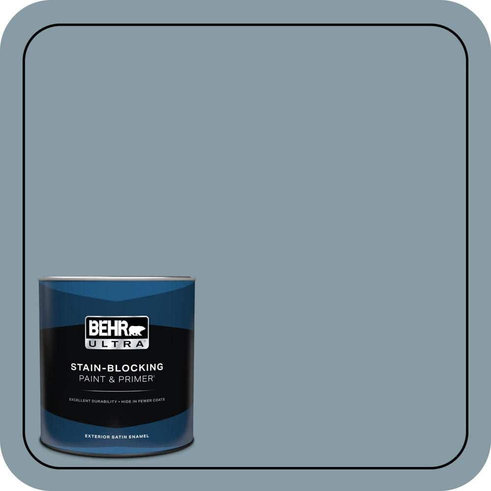 BEHR ULTRA 1 qt. #MQ5-27 Rainy Season Satin Enamel Exterior Paint & Primer