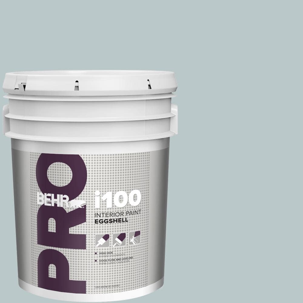 BEHR PRO 5 Gal. #N470-2A Dusted Blue Eggshell Interior Paint