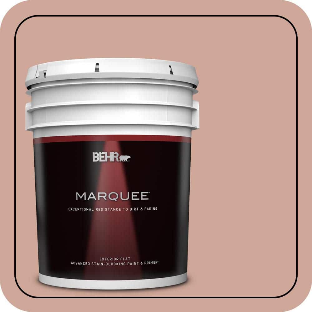 BEHR MARQUEE 5 gal. #PPU2-08 Pink Ginger Flat Exterior Paint & Primer