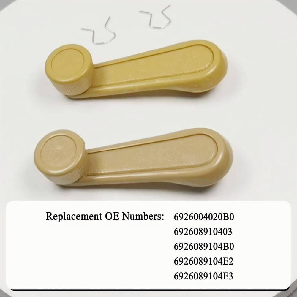 Numhew 2-Pack Durable Painted Beige Window Crank Handle, Metal OEM Replacement for Multiple Toyota Vehicles (3)
