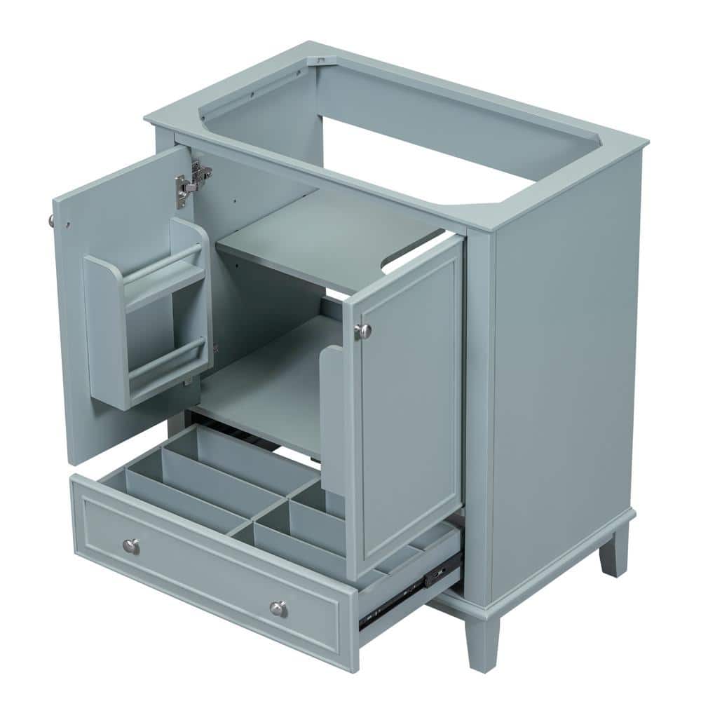 Cesicia 29.5 in. W 17.8 in. D 33.8 in. H Bath Vanity Cabinet without Top with Doors and Drawer (3)