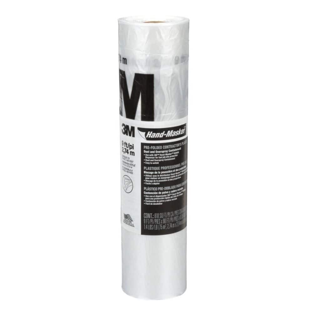 3M Hand-Masker 9 ft. x 90 ft. Contractor's Plastic (12-Pack)