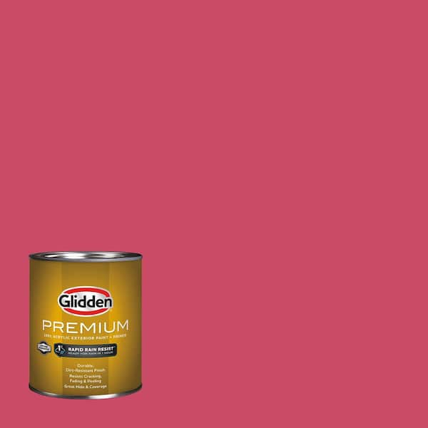 Glidden Premium 1 qt. PPG1184-7 California Wine Satin Exterior Latex Paint (2)