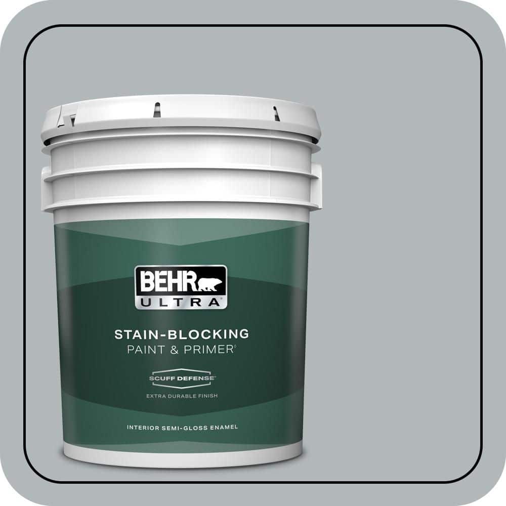 BEHR ULTRA 5 gal. #N450-3 Meteor Shower Extra Durable Semi-Gloss Enamel Interior Paint & Primer