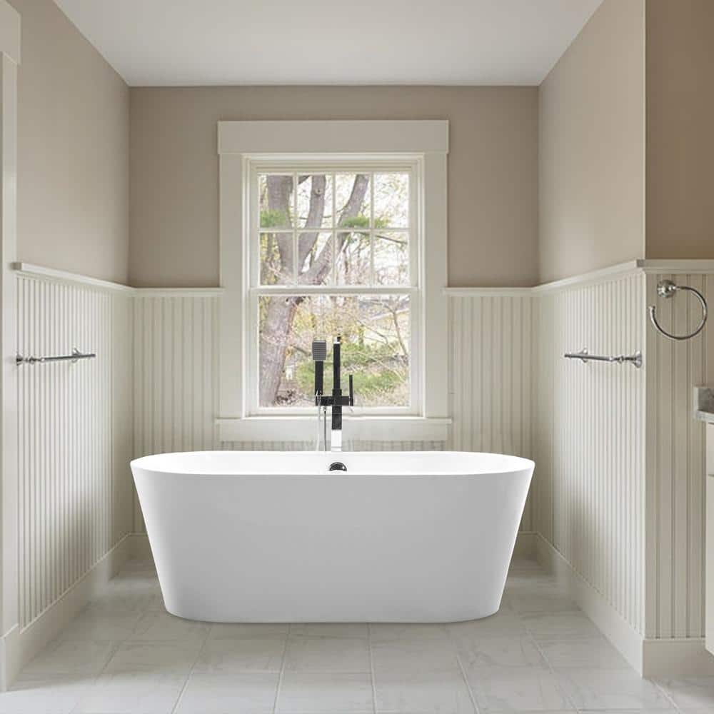 Vanity Art Lorient Acrylic Flatbottom Freestanding Bathtub (2)