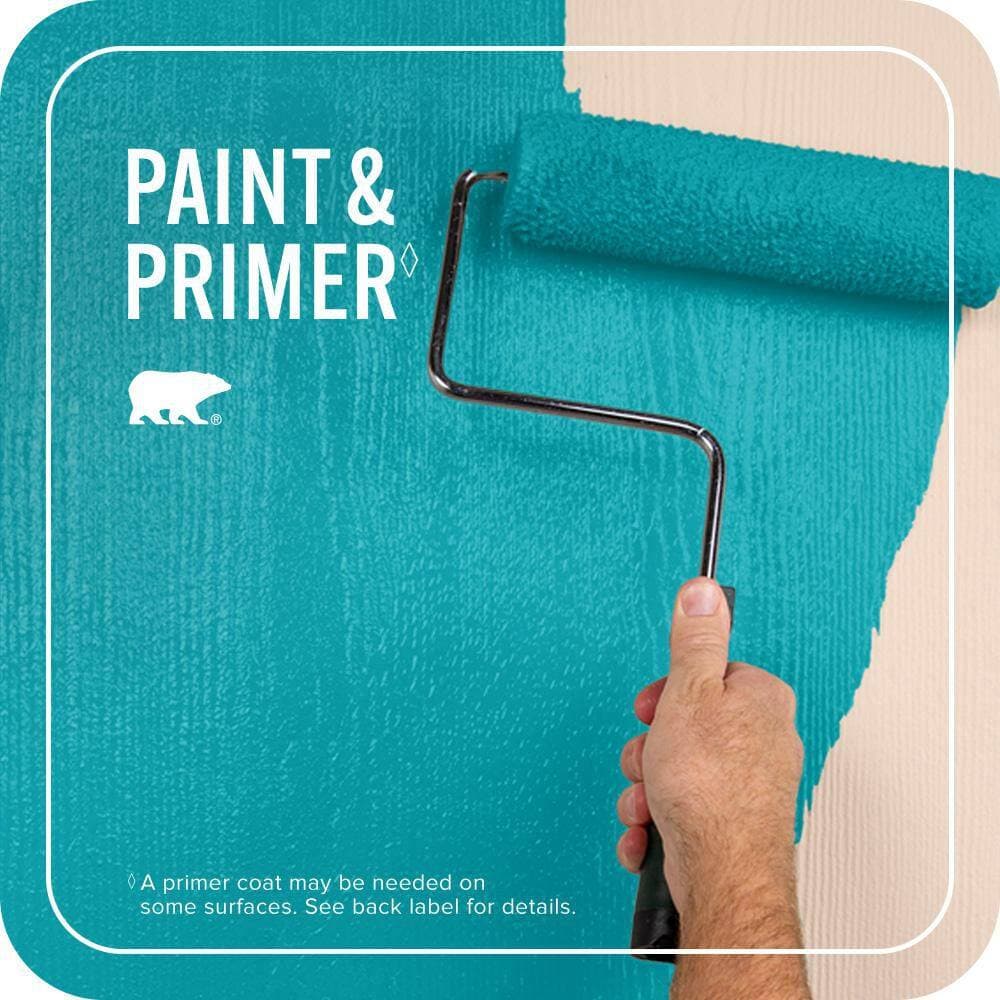 BEHR PREMIUM PLUS 1 qt. #510B-6 Blue Jewel Flat Exterior Paint & Primer (2)