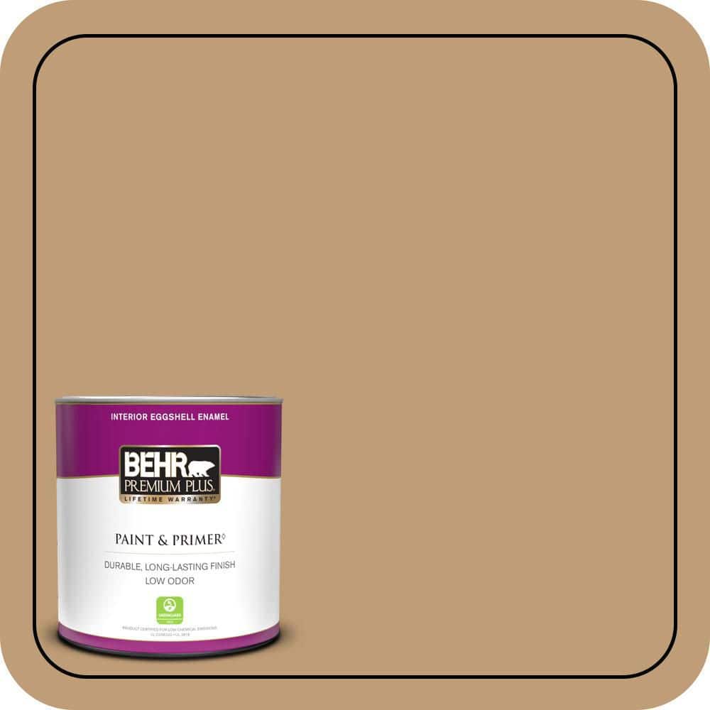 BEHR PREMIUM PLUS #300F-4 Almond Toast Enamel Interior Stain-Blocking Paint and Primer