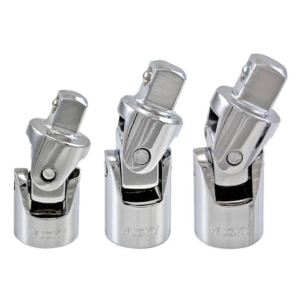 Husky 1/4, 3/8 and 1/2 in. Drive Universal Joint Set (3-Piece) (2)