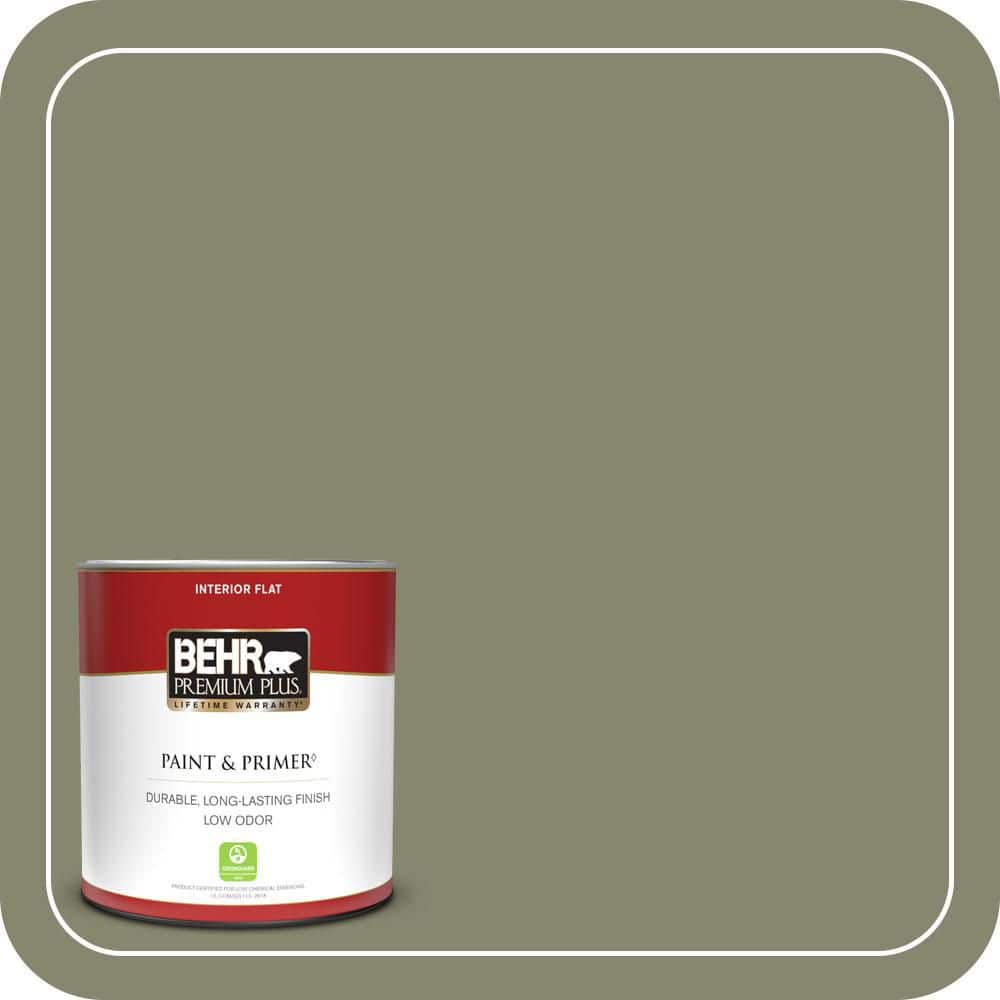 BEHR PREMIUM PLUS #400F-6 Grasshopper Wing Enamel Low Odor & Primer
