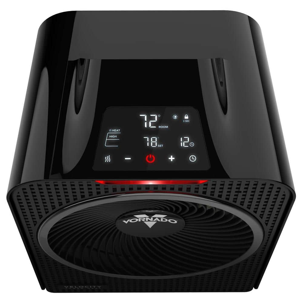 Vornado Forced Air Velocity 5 Whole Room 1500-Watt 5118 BTU Electric Space Fan Electric Heater Furnace, Black (3)