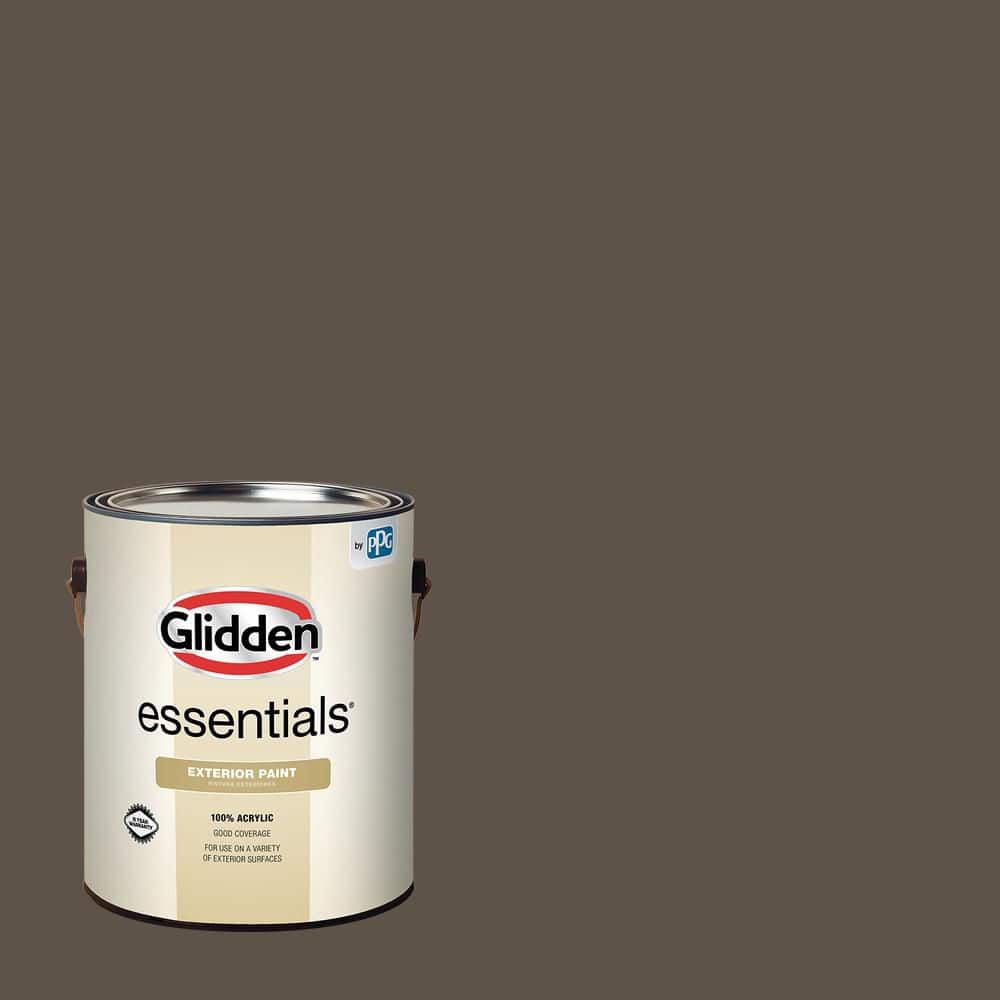 Glidden Essentials 1 gal. PPG1021-7 Cabin Fever Satin Exterior Paint