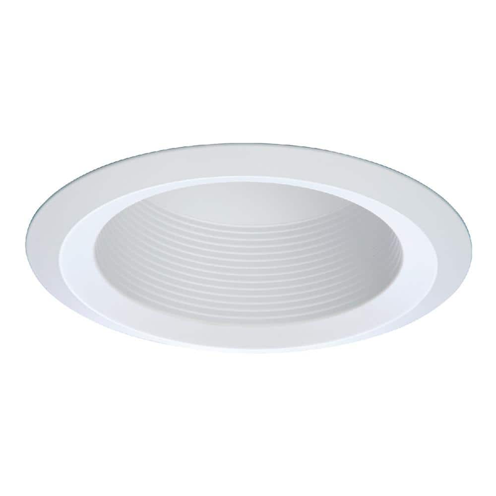 HALO E26 6 in. White Recessed Lighting Full Cone Baffle with Self Flanged White Trim Ring (6-Pack) (3)