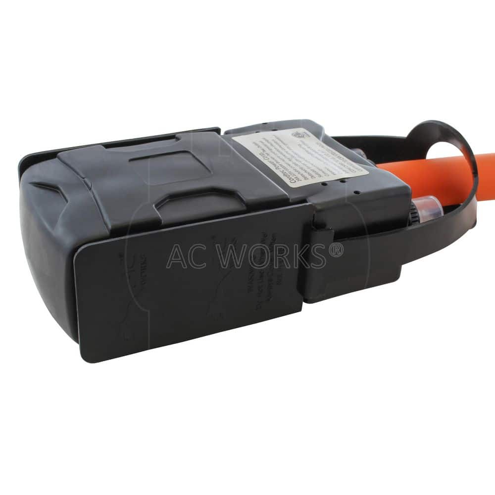 AC WORKS 1.5 ft. Adapter NEMA 14-30P 4-Prong Dryer Plug to (4) Household Outlets with 24 Amp Breaker (2)