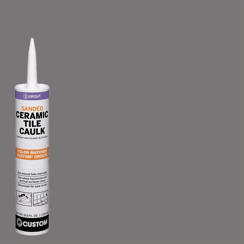 Custom Building Products Polyblend #19 Pewter 10.5 oz. Sanded Ceramic Tile Caulk (2)