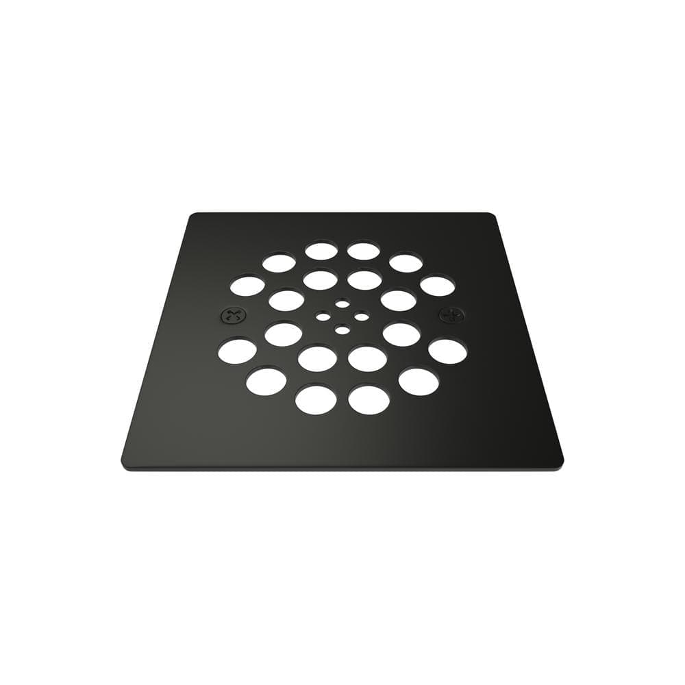 Tile Redi Redi Drain 4.25 in. x 4.25 in. Square Drain Plate in Matte Black (2)