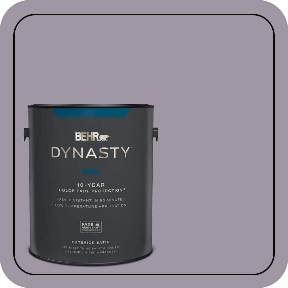BEHR DYNASTY 1 gal. #N100-4 Fortune Satin Enamel Exterior Stain-Blocking Paint & Primer