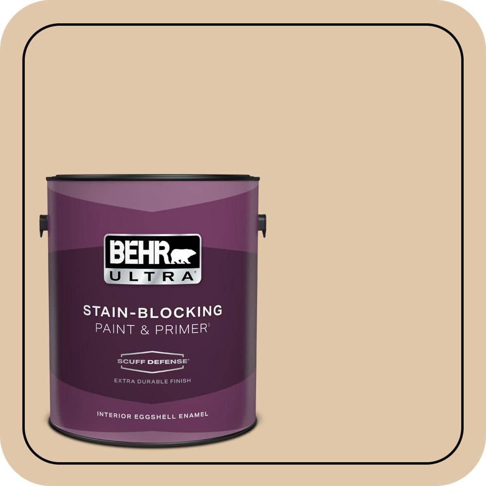 BEHR ULTRA 1 gal. #S260-2 Pumpkin Seed Extra Durable Eggshell Enamel Interior Paint & Primer