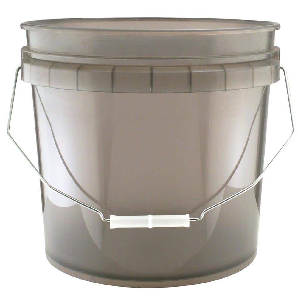 Leaktite 3.5 Gallon Translucent Gray Paint Bucket (2)