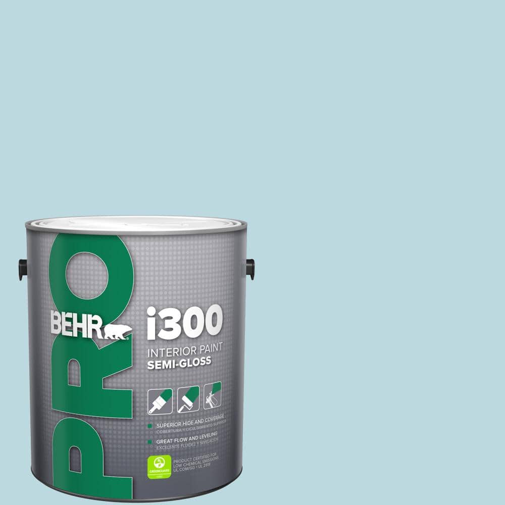 BEHR PRO 1 gal. #S460-1 Air Blue Semi-Gloss Interior Paint