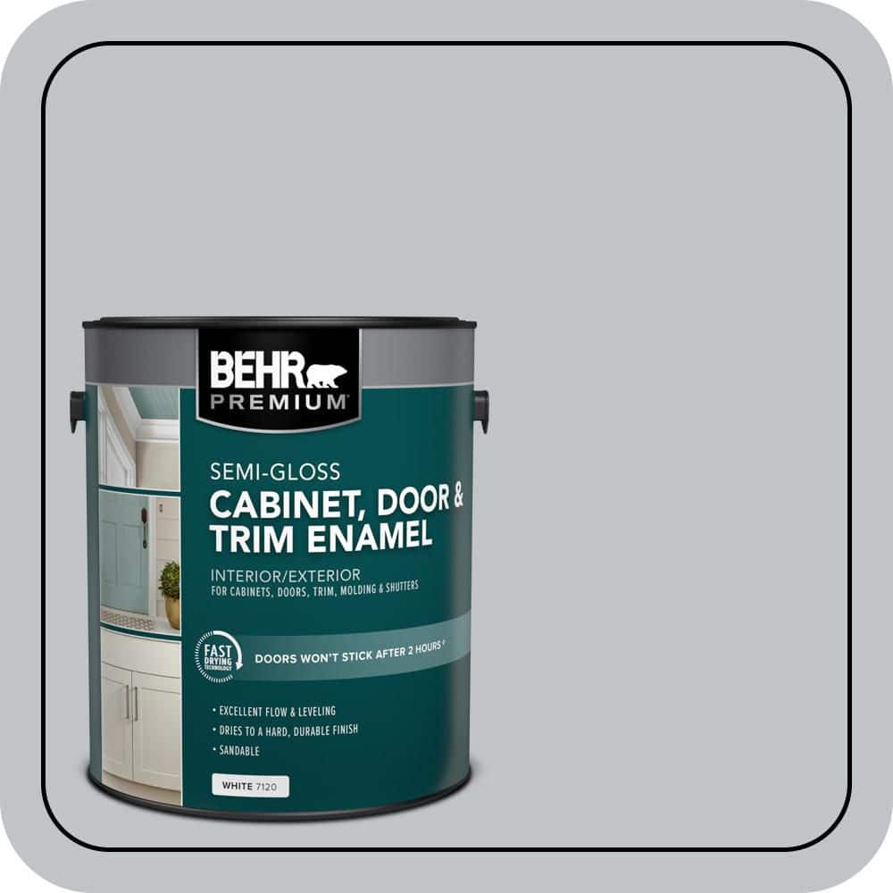 BEHR PREMIUM 1 gal. #N510-2 Galactic Tint Semi-Gloss Enamel Interior/Exterior Cabinet, Door & Trim Paint