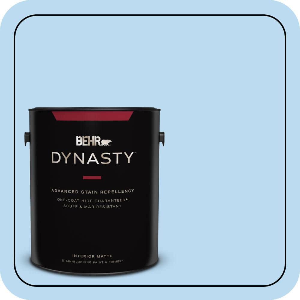 BEHR DYNASTY 1 gal. #P510-1 Greek Isles Matte Interior Stain-Blocking Paint & Primer