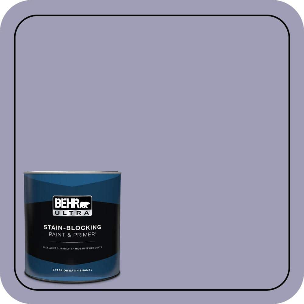 BEHR ULTRA 1 qt. #630F-4 Wild Thistle Satin Enamel Exterior Paint & Primer