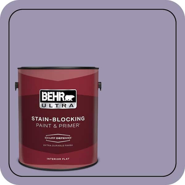 BEHR ULTRA 1 gal. #S570-4 Night Music Extra Durable Flat Interior Paint & Primer (2)