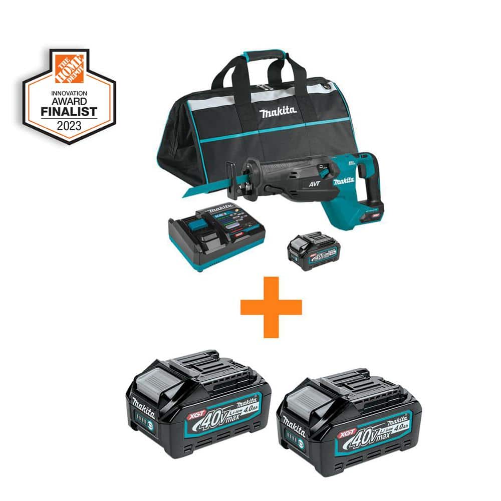 Makita 40V max XGT Brushless Cordless AVT Orbital Recipro Saw Kit, 4.0Ah with XGT 4.0Ah Battery and XGT 4.0Ah Battery (1)