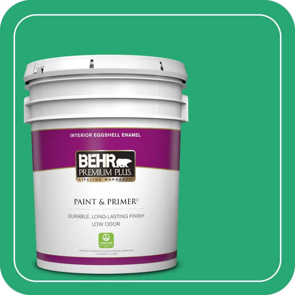 BEHR PREMIUM PLUS 5 gal. #470B-5 Garden Medley Eggshell Enamel Low Odor Interior Paint & Primer