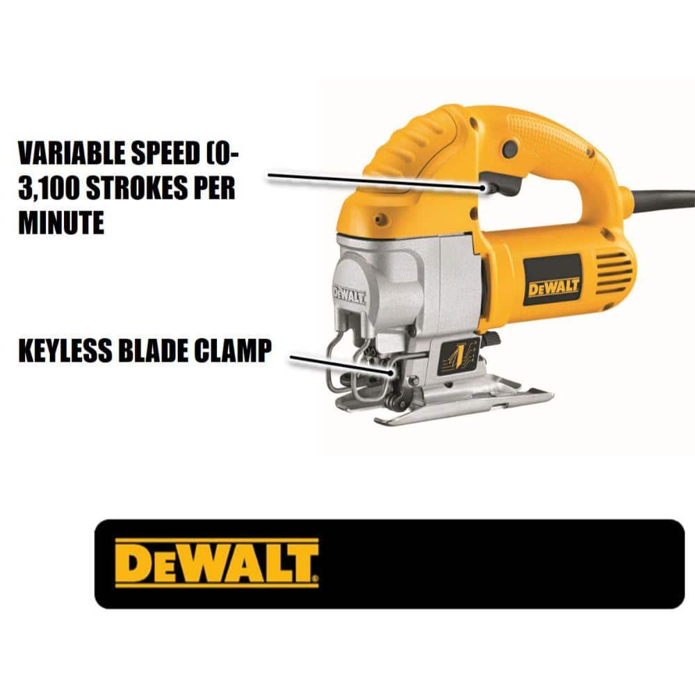DEWALT 5.5 Amp Corded Variable Speed Jig Saw Kit with Bag (3)